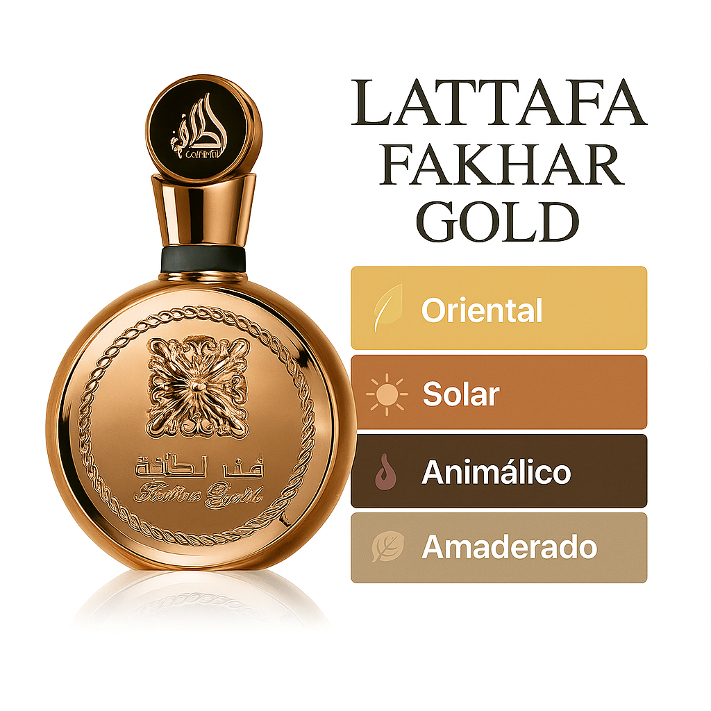LATAFFA FAKHAR GOLD ESTUCHE Perfumes exclusivos | Tiempo & Fragancia