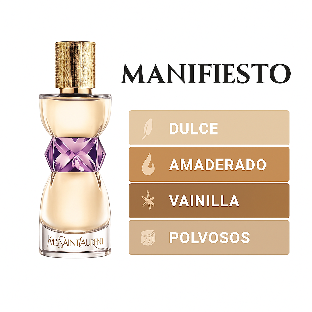 MANIFESTO YVES SAINT LAURENT Perfumes exclusivos | Tiempo & Fragancia