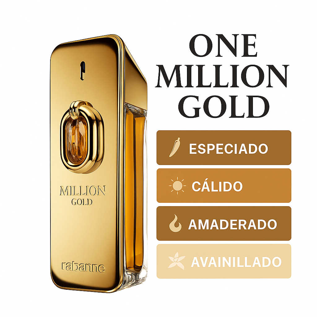 ONE MILLION GOLD Perfumes exclusivos | Tiempo & Fragancia